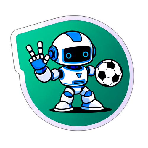 สร้างสติกเกอร์ AI หุ่นยนต์และฟุตบอล