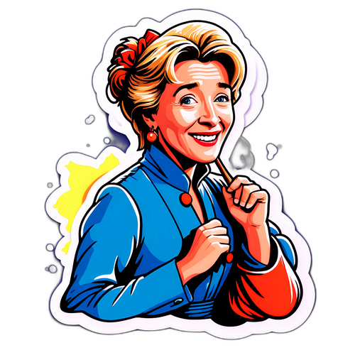 Eventyrlig klistremerke av Emma Thompson som Nanny McPhee