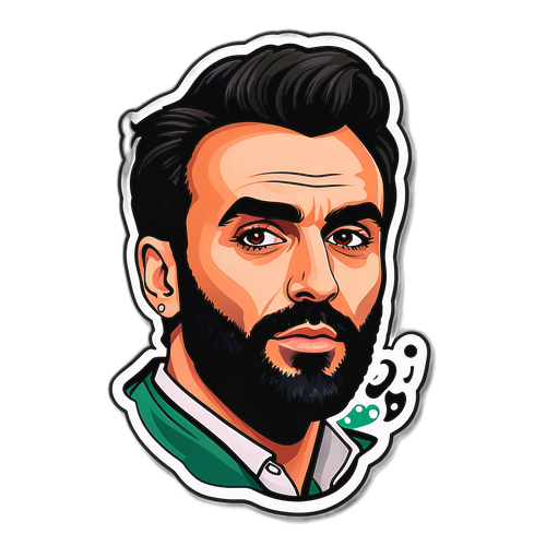 Design di un adesivo ispirato all'arte di copertina iconica di Marco Mengoni