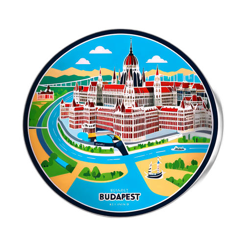 Знак Будапешт с основными достопримечательностями