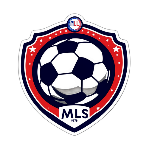 Autocollant de football stylisé avec logo MLS