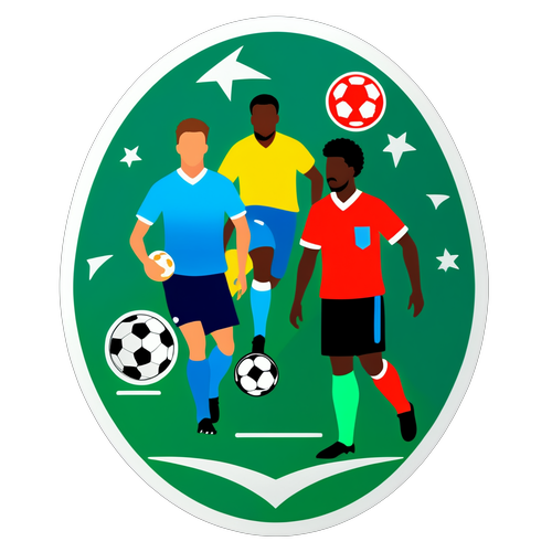 Adesivo Minimalista di Calcio