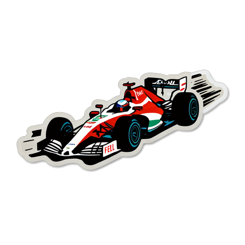 Zoom Into Excitement: Unleash Your Inner Racer with This Thrilling Hungarian Grand Prix Sticker!