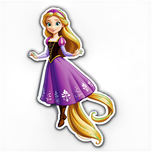 Unleash Your Inner Princess: Grab the Magical Rapunzel Sticker Everyone is Talking About!