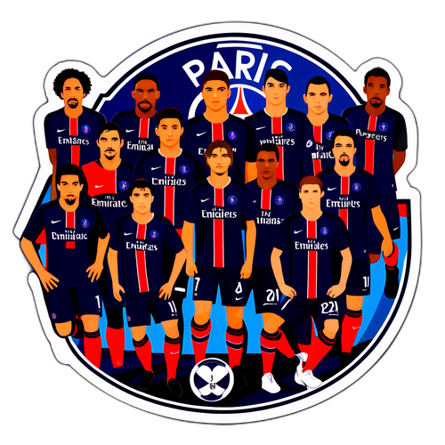 PSG:s Laguppställning Sticker