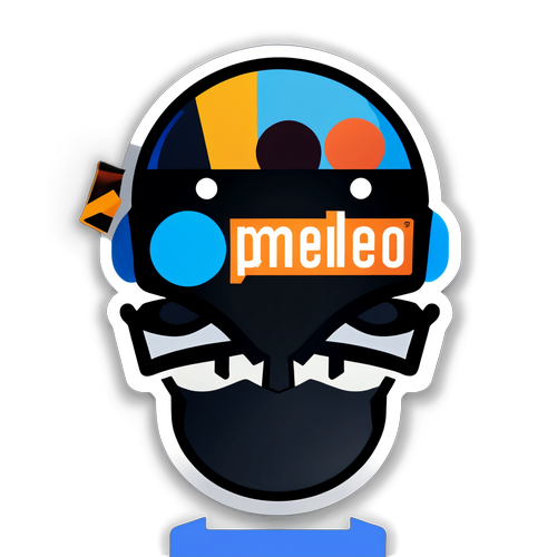 Sticker med mellemrummet til Pmelleo-logoet