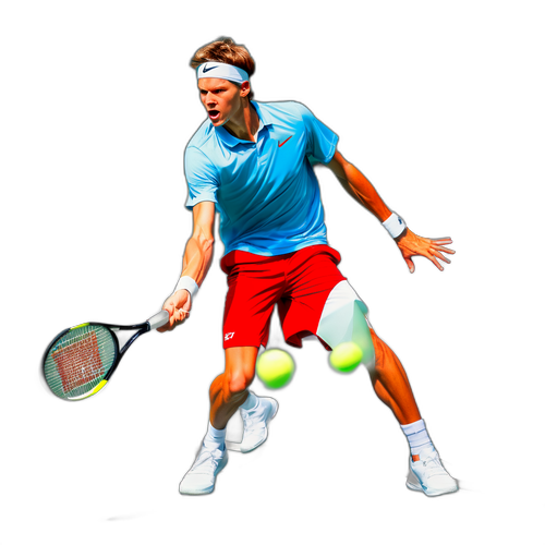 Pagsasagawa ni Jannik Sinner sa Korteng Tennis