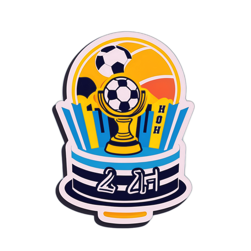 Bánh sinh nhật hình cúp bóng đá 'Tin 24h'