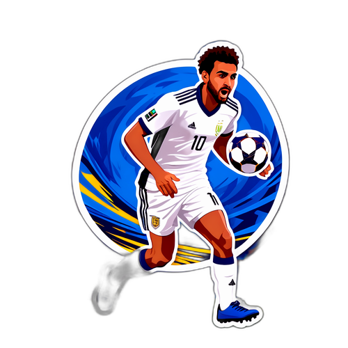 Autocollant inspirant de Mostafa Mohamed en action