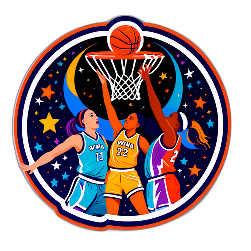 Makulay na Disenyo ng WNBA Basketbol