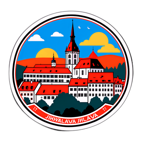 Nálepka oslavující město Jihlava