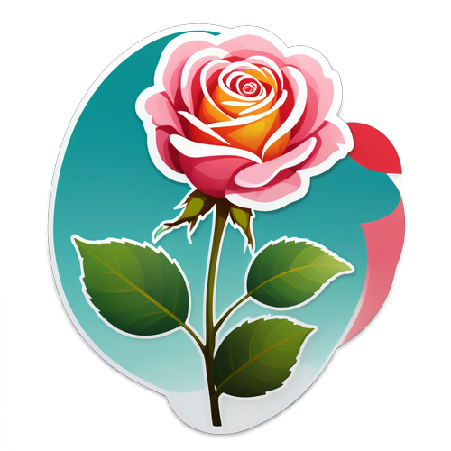 Stiker Mawar Elegan