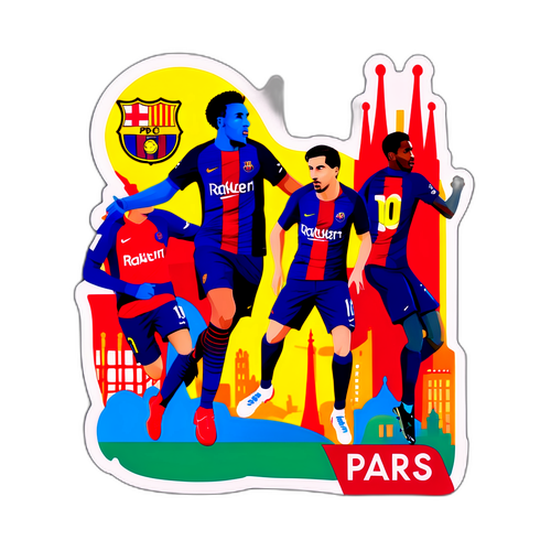 Stika ya Wachezaji wa Barcelona na PSG