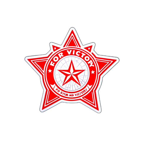 Наклейка з емблемою Червоної Зірки