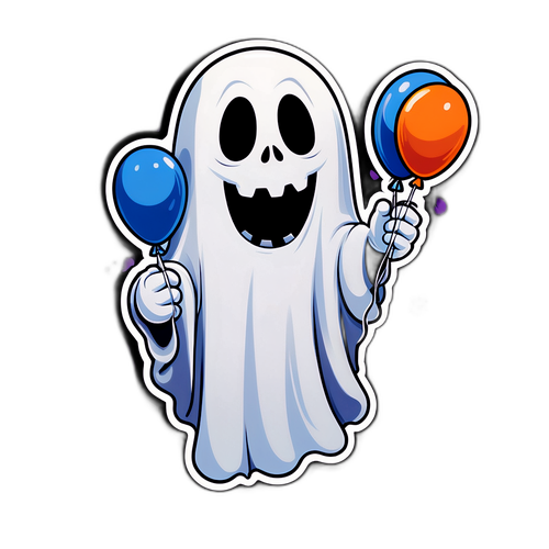 Kosmiczna naklejka z duchem