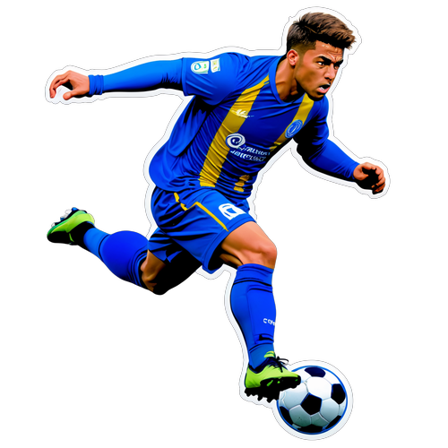 Sticker KRC Genk: Voetballer in Actie