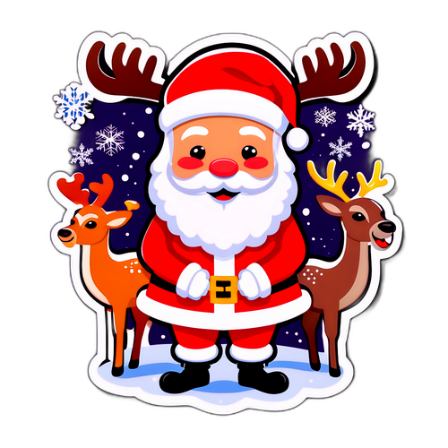 Festlig Bad Santa med Reinsdyr