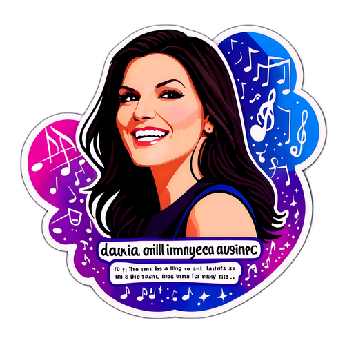 Sticker muzical cu Laura Pausini