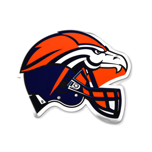 ब्रोंकोस और पैट्रियट्स की टीम कलर के स्टिकर