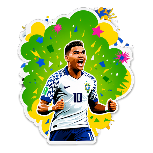 Στάμπα featuring Casemiro celebrating