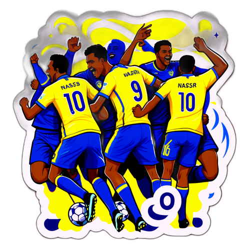 Hình ảnh hành động của cầu thủ Al Nassr FC ăn mừng sau khi ghi bàn