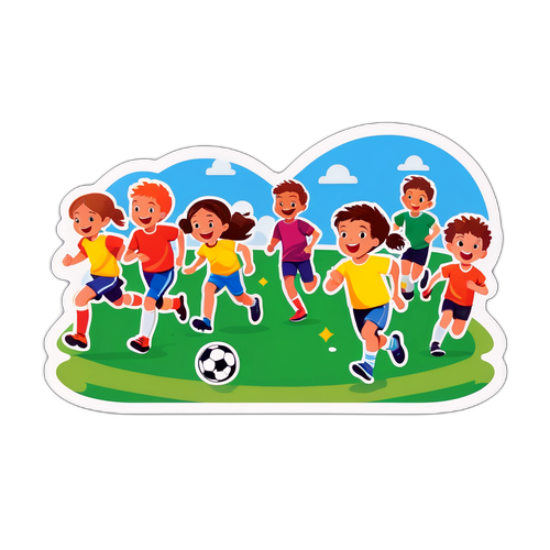A gyerekek élete: futás a focipályán