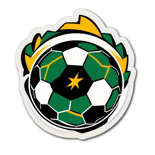 Diseño de un balón de fútbol que se transforma en el logo de Almirante Brown y Nueva Chicago