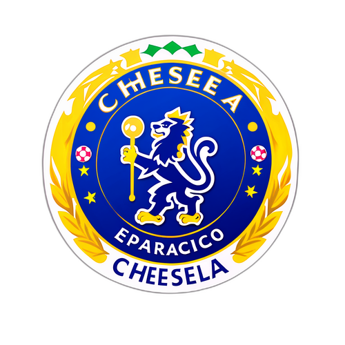 Adesivo com o Logotipo do Chelsea e Elementos de Esperança