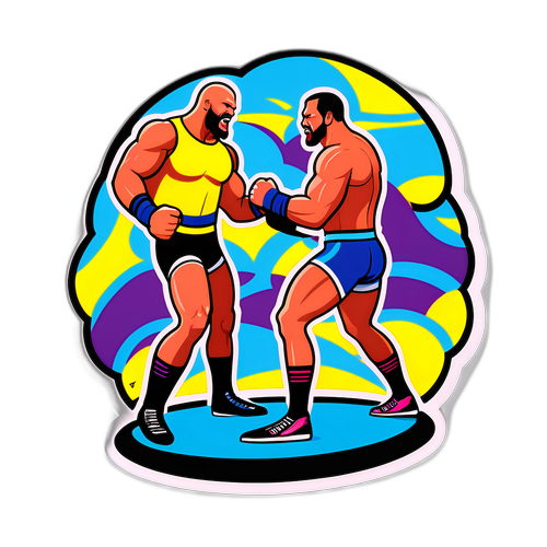 जीवंत कुश्ती दृश्य