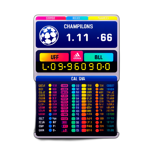 คะแนนฟุตบอลยูฟ่าแชมเปียนส์ลีกสีสันสดใส