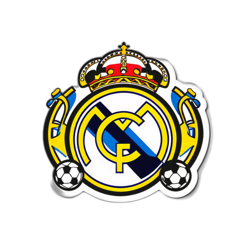 Sticker cu logo-ul creativ al echipei Real Madrid