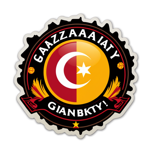 Arte do Galatasaray com a bandeira turca e texto 'Força Galatasaray!'