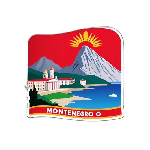 Montenegro Vlag Sticker