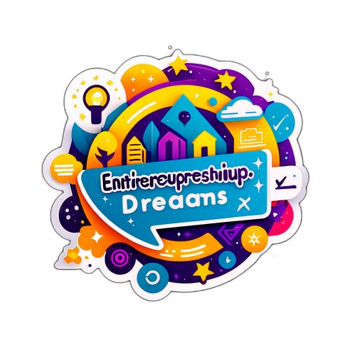 年轻创业梦想贴纸