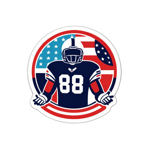 미국 풋볼 테마 스티커 디자인