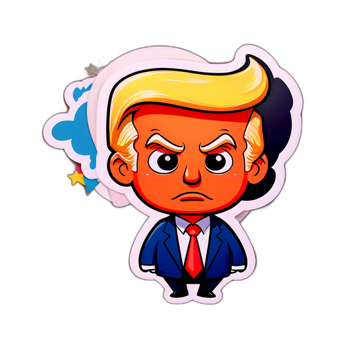 Veselá karikatura Donalda Trumpa