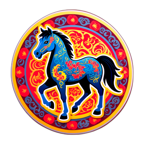 Sticker para sa Paghahayag ng Chinese Zodiac Kabayo