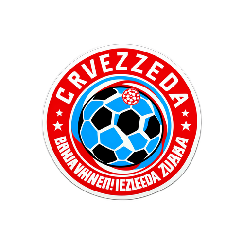 Sticker mit dem Logo von Crvena Zvezda
