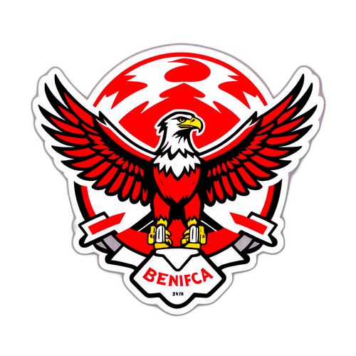 Hình dán đại bàng Benfica bay trên sân vận động