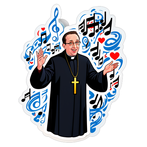 Rev Richard Coles Preaching with Musical Notes