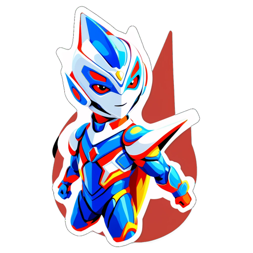 Cute Ultraman Zero Sticker