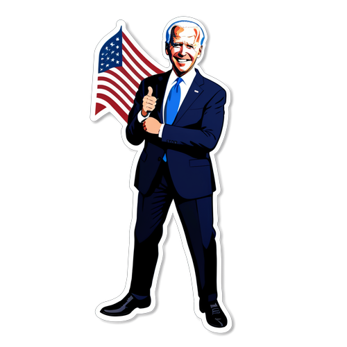 Joe Biden: Leadership și Patriotism Într-un Stickers încrezător! Fă-ți Vocea Auzi! 