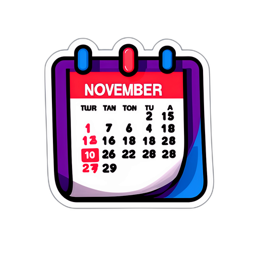 Kasım 12 Özel Takvim Sticker'ı