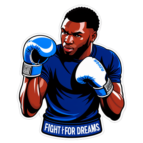 Motivational Boxing Sticker: Fight for Your Dreams