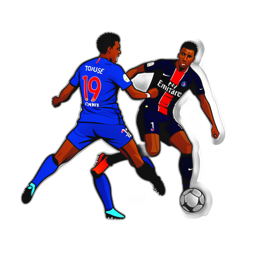 מדבקת פעולה מרגשת מהמשחק טולוז נגד PSG