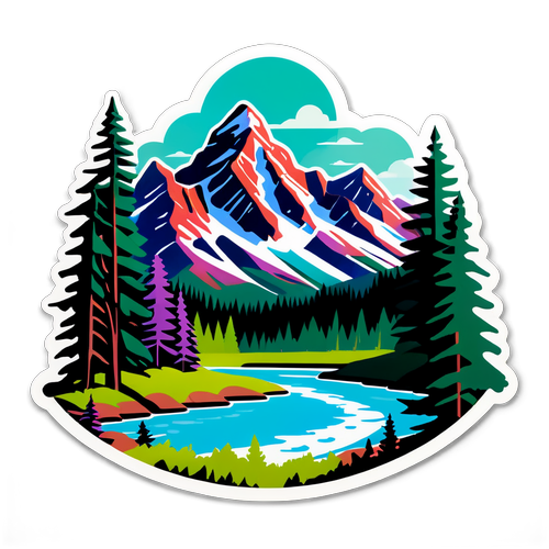 Experience the Breathtaking Serenity of Jasper National Park with This Stunning Sticker!