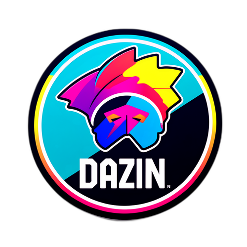 Moderne DAZN-klistremerke med sportstema