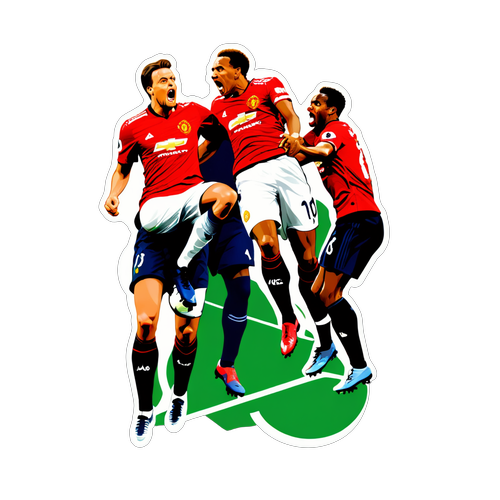Ілюстрація інтенсивного футбольного моменту Tottenham – Manchester United