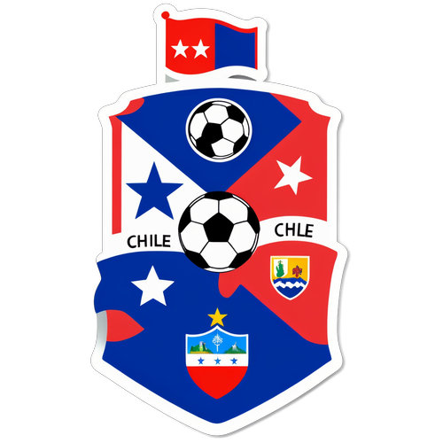 Adesivo que celebra a Universidade do Chile