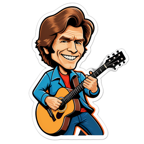 Karikatyr av John Fogerty som spelar gitarr